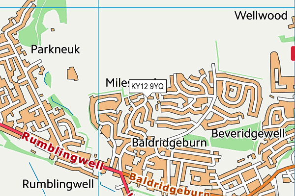 KY12 9YQ map - OS VectorMap District (Ordnance Survey)