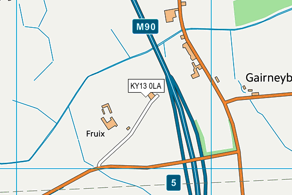 KY13 0LA map - OS VectorMap District (Ordnance Survey)