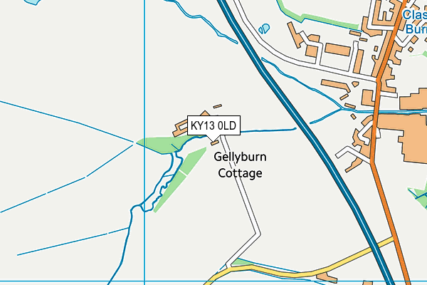 KY13 0LD map - OS VectorMap District (Ordnance Survey)