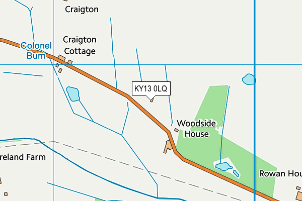 KY13 0LQ map - OS VectorMap District (Ordnance Survey)