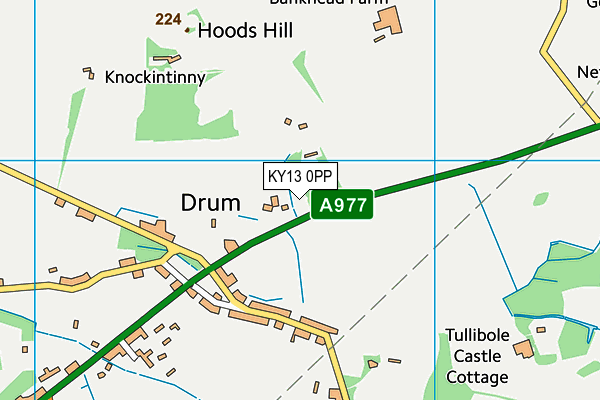 KY13 0PP map - OS VectorMap District (Ordnance Survey)