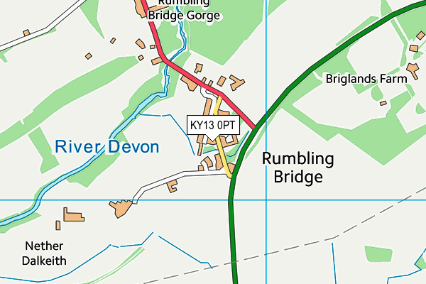 KY13 0PT map - OS VectorMap District (Ordnance Survey)