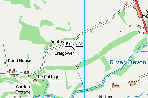 KY13 0PU map - OS VectorMap District (Ordnance Survey)