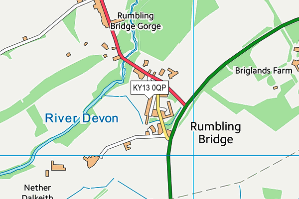 KY13 0QP map - OS VectorMap District (Ordnance Survey)