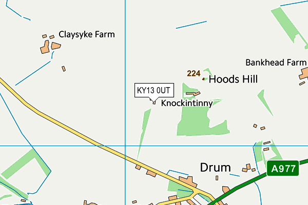 KY13 0UT map - OS VectorMap District (Ordnance Survey)