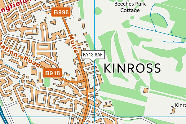 KY13 8AF map - OS VectorMap District (Ordnance Survey)
