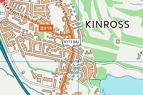 KY13 8AJ map - OS VectorMap District (Ordnance Survey)
