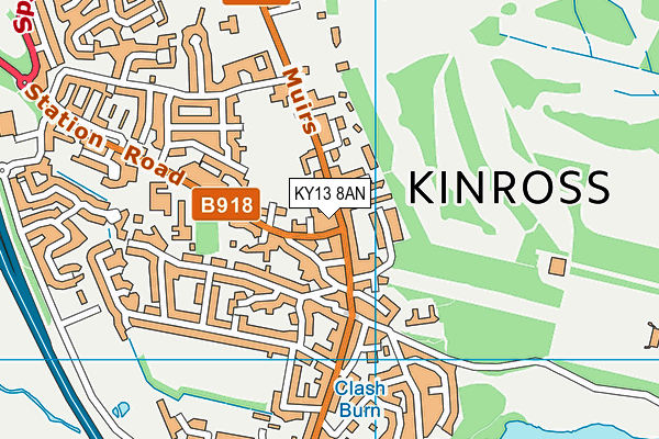 KY13 8AN map - OS VectorMap District (Ordnance Survey)