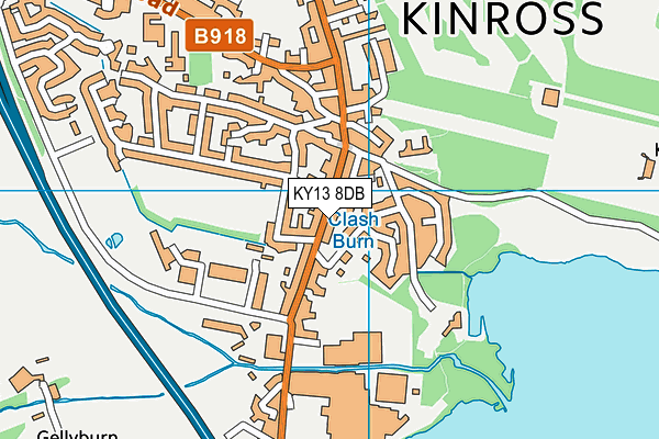 KY13 8DB map - OS VectorMap District (Ordnance Survey)