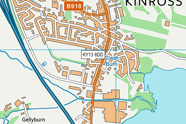 KY13 8DD map - OS VectorMap District (Ordnance Survey)