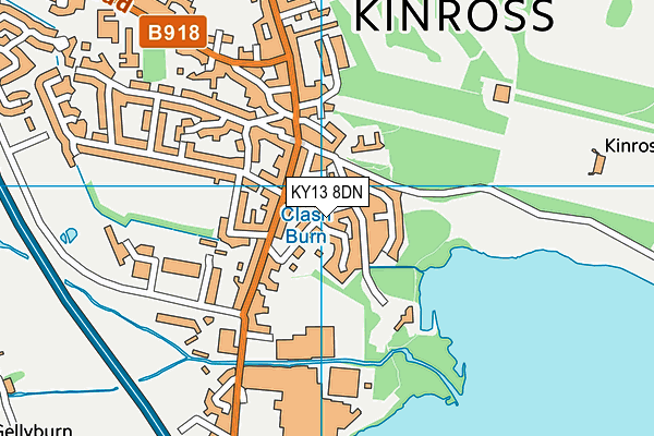 KY13 8DN map - OS VectorMap District (Ordnance Survey)
