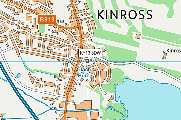KY13 8DW map - OS VectorMap District (Ordnance Survey)