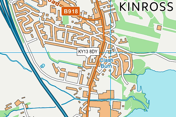 KY13 8DY map - OS VectorMap District (Ordnance Survey)