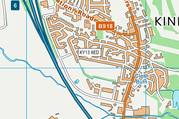 KY13 8ED map - OS VectorMap District (Ordnance Survey)