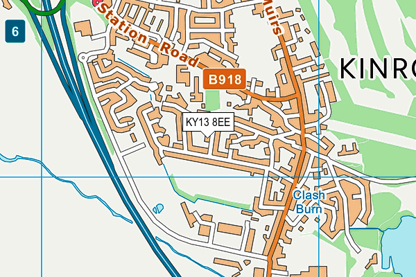 KY13 8EE map - OS VectorMap District (Ordnance Survey)