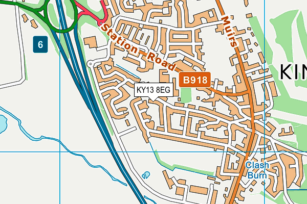 KY13 8EG map - OS VectorMap District (Ordnance Survey)