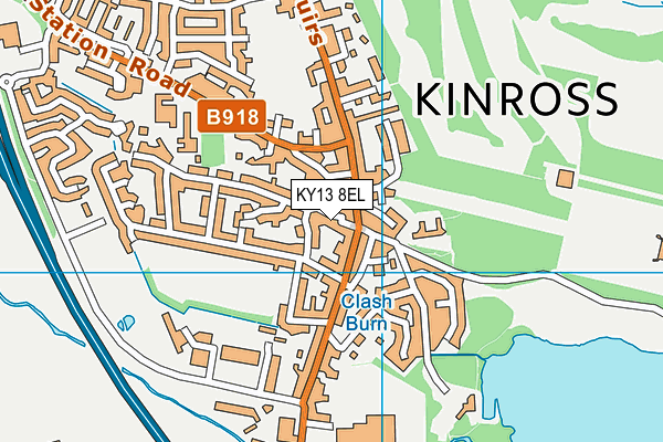 KY13 8EL map - OS VectorMap District (Ordnance Survey)