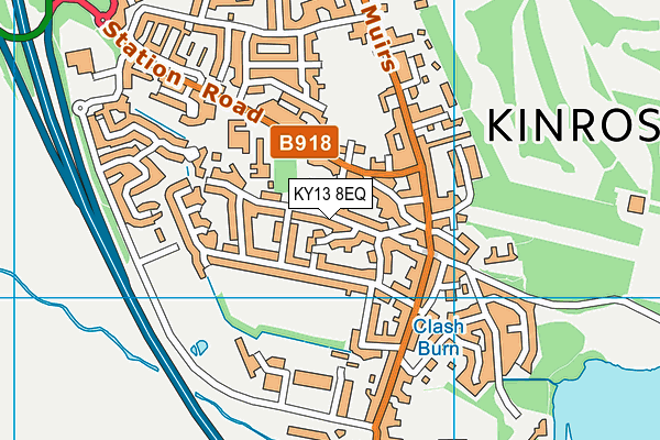 KY13 8EQ map - OS VectorMap District (Ordnance Survey)