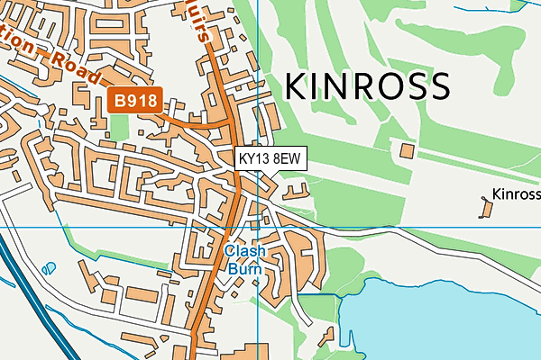 KY13 8EW map - OS VectorMap District (Ordnance Survey)