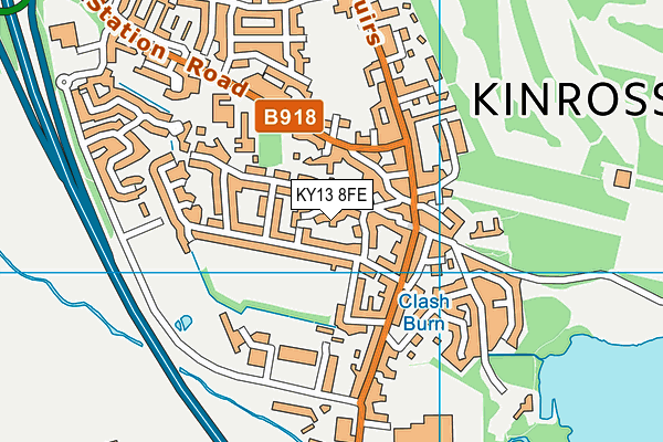 KY13 8FE map - OS VectorMap District (Ordnance Survey)