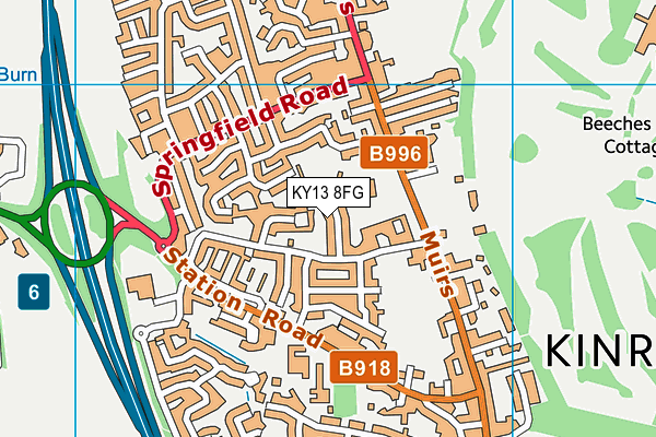 KY13 8FG map - OS VectorMap District (Ordnance Survey)