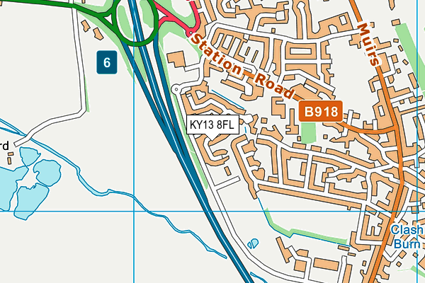 KY13 8FL map - OS VectorMap District (Ordnance Survey)