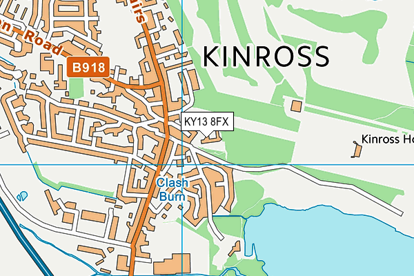 KY13 8FX map - OS VectorMap District (Ordnance Survey)