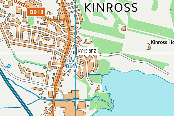 KY13 8FZ map - OS VectorMap District (Ordnance Survey)