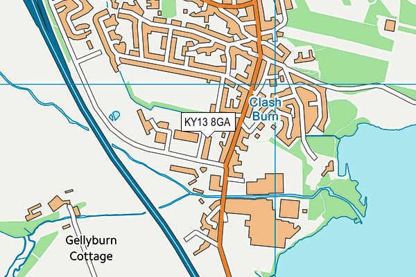 KY13 8GA map - OS VectorMap District (Ordnance Survey)
