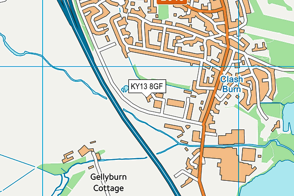 KY13 8GF map - OS VectorMap District (Ordnance Survey)