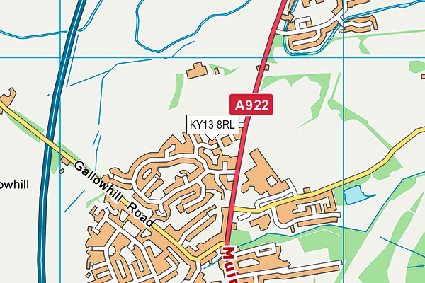 KY13 8RL map - OS VectorMap District (Ordnance Survey)