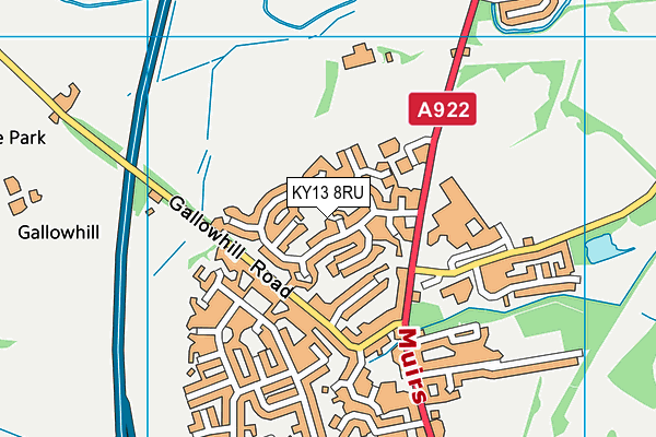 KY13 8RU map - OS VectorMap District (Ordnance Survey)