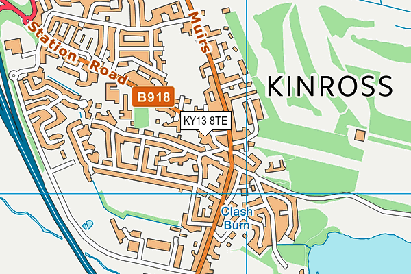 KY13 8TE map - OS VectorMap District (Ordnance Survey)