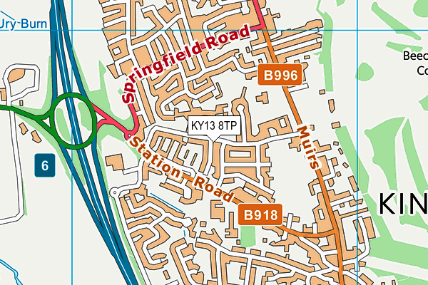 KY13 8TP map - OS VectorMap District (Ordnance Survey)