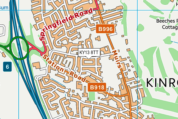 KY13 8TT map - OS VectorMap District (Ordnance Survey)