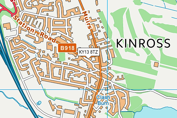 KY13 8TZ map - OS VectorMap District (Ordnance Survey)