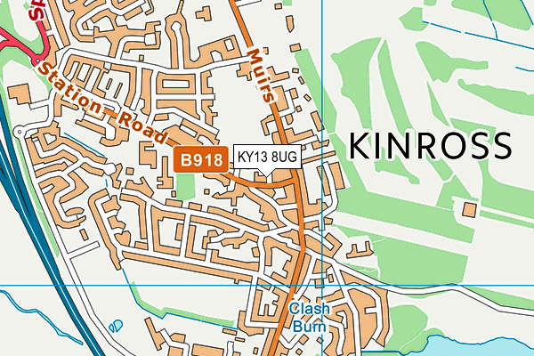 KY13 8UG map - OS VectorMap District (Ordnance Survey)