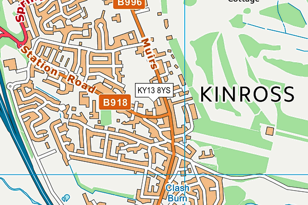 KY13 8YS map - OS VectorMap District (Ordnance Survey)