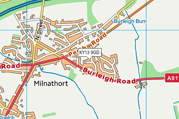 KY13 9GD map - OS VectorMap District (Ordnance Survey)