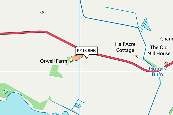 KY13 9HB map - OS VectorMap District (Ordnance Survey)