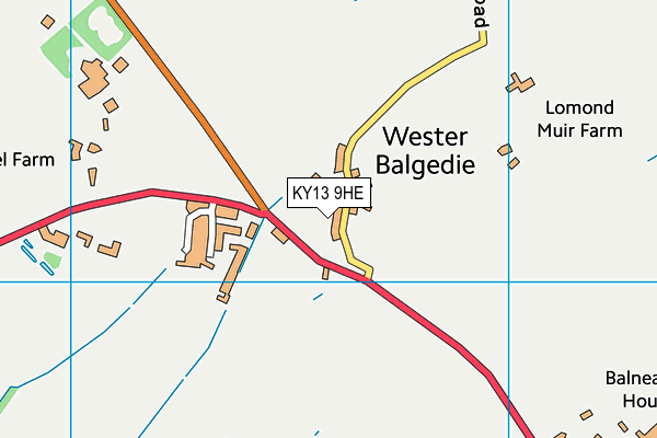 KY13 9HE map - OS VectorMap District (Ordnance Survey)