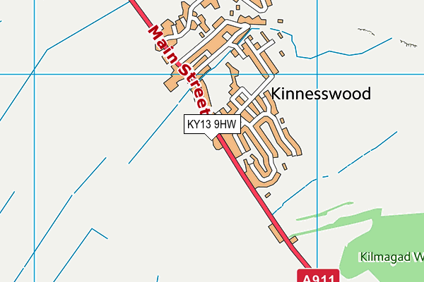 KY13 9HW map - OS VectorMap District (Ordnance Survey)