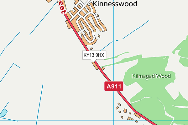 KY13 9HX map - OS VectorMap District (Ordnance Survey)