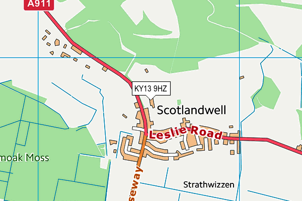 KY13 9HZ map - OS VectorMap District (Ordnance Survey)