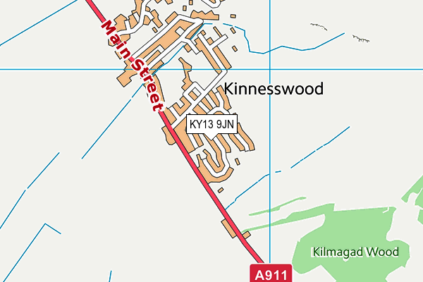 KY13 9JN map - OS VectorMap District (Ordnance Survey)