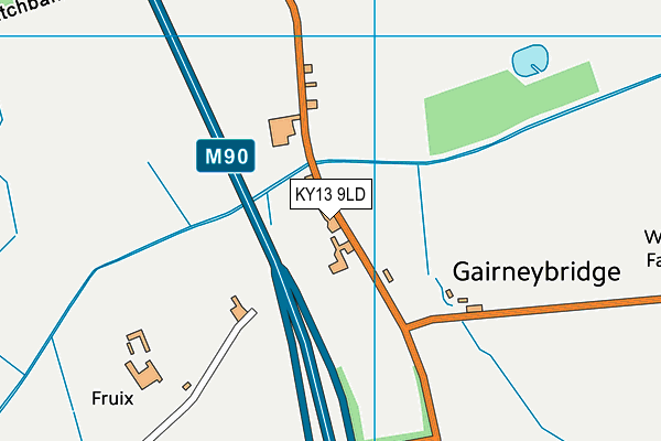 KY13 9LD map - OS VectorMap District (Ordnance Survey)