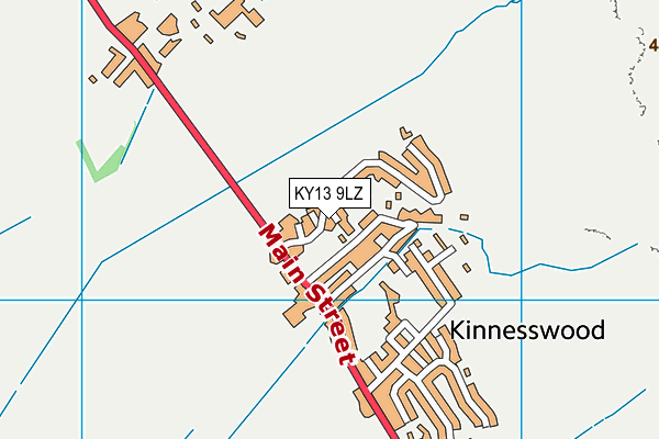 KY13 9LZ map - OS VectorMap District (Ordnance Survey)