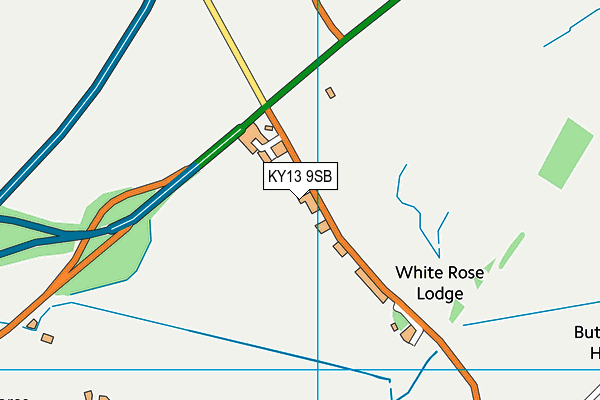 KY13 9SB map - OS VectorMap District (Ordnance Survey)