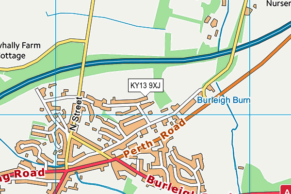 KY13 9XJ map - OS VectorMap District (Ordnance Survey)
