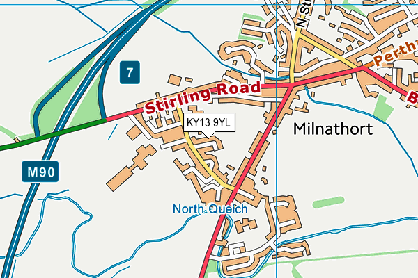 KY13 9YL map - OS VectorMap District (Ordnance Survey)